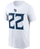 Men's Derrick Henry White Tennessee Titans Name and Number T-shirt