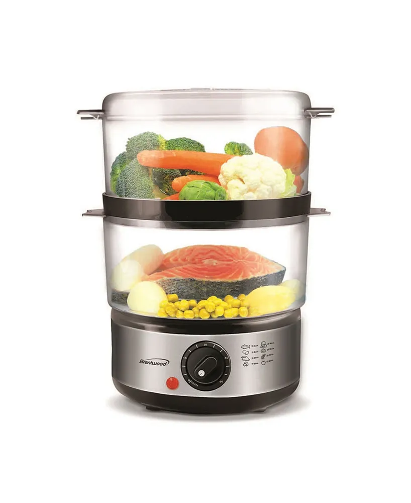 Elite Gourmet 9.5Qt. Food Steamer with BPA-Free 3-Tier Stackable