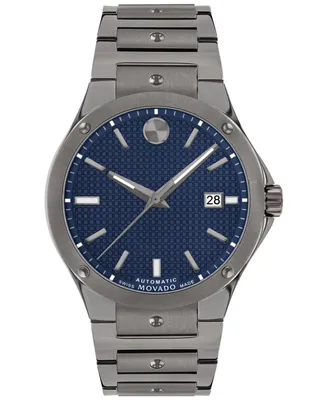 Movado Men's Swiss Automatic Sports Edition Gray Pvd Bracelet Watch 41mm