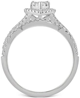 Diamond Teardrop Cluster Bridal Set (3/4 ct. t.w.) in 14k White, Yellow or Rose Gold