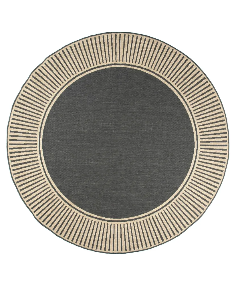 nuLoom Cabana GBCB02A 6' x 6'7" Round Outdoor Area Rug