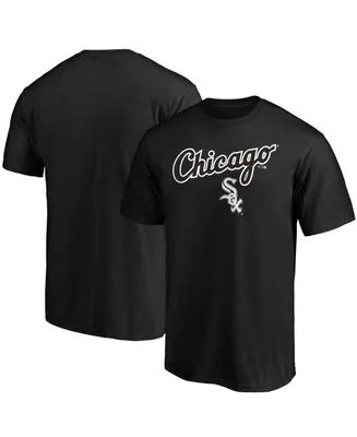 Men's Black Chicago White Sox Team Logo Lockup T-shirt