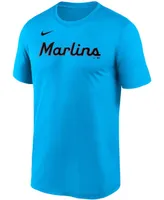 Men's Blue Miami Marlins Wordmark Legend T-shirt