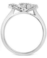 Wrapped in Love Diamond Cluster Clover Ring (1/2 ct. t.w.) in 14k White Gold, Created for Macy's