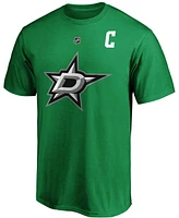 Men's Jamie Benn Kelly Green Dallas Stars Authentic Stack Name and Number T-shirt