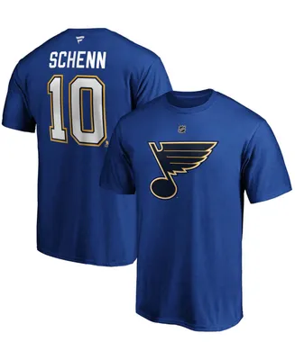 Men's Brayden Schenn Blue St. Louis Blues Authentic Stack Player Name and Number T-shirt