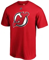 Men's P.k. Subban Red New Jersey Devils Authentic Stack Name and Number T-shirt