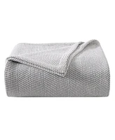 Vera Wang Chenille Pique Hypoallergenic Cotton Blanket, King