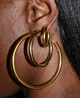 Small Anti-Tarnish Open Hoop Earrings