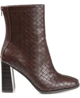 Journee Collection Women's Brielle Woven Booties