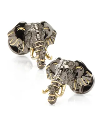 Ox & Bull Trading Co. Men's 14K Gold Elephant Cufflinks
