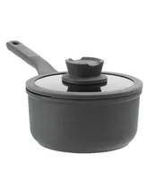 BergHOFF Leo Stone+ Nonstick Ceramic 7" Sauce Pan with Lid Recycled, 2.1qt