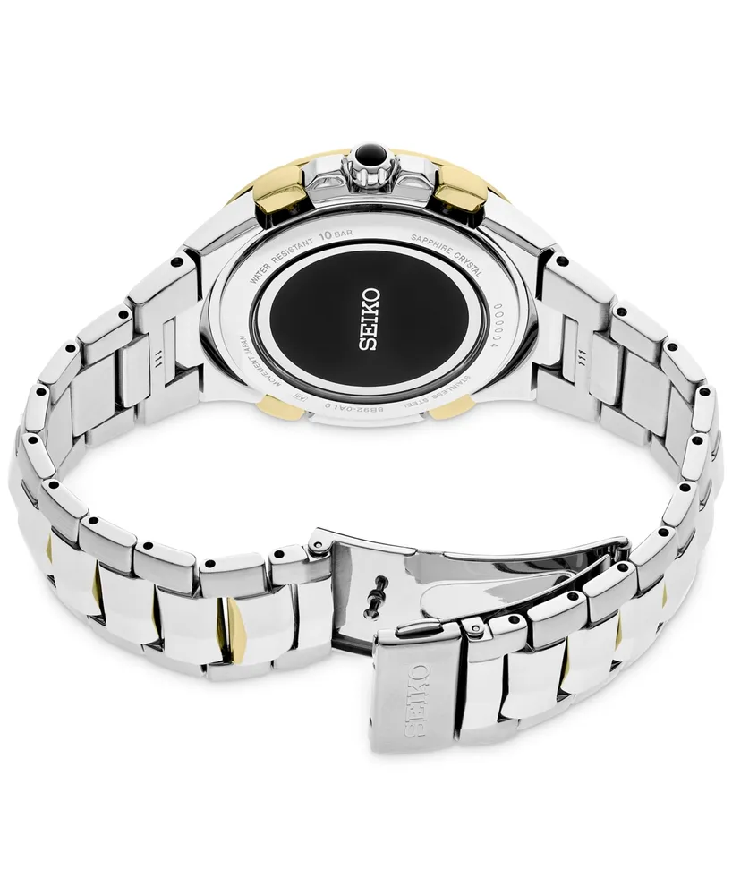 Seiko Men's Chronograph Solar Coutura Radio Sync Two-Tone Stainless Steel Bracelet Watch 45mm