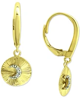 Giani Bernini Cubic Zirconia Moon Disc Drop Earrings, Created for Macy's