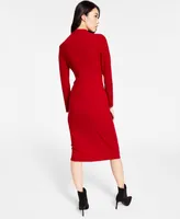 I.n.c. International Concepts Mock-Neck Midi Dress, Created for Macy's