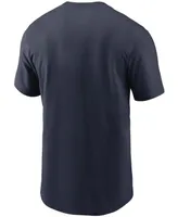 Men's Navy New England Patriots Team Wordmark T-shirt