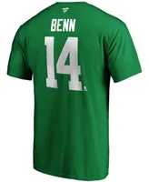 Men's Jamie Benn Kelly Green Dallas Stars Authentic Stack Name and Number T-shirt