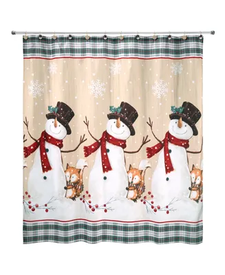 Avanti Friends Gather Holiday Printed Shower Curtain, 72" x 72"