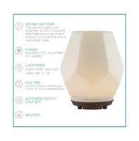 SpaRoom CrystalAir Glass Ultrasonic Essential Oil Aromatherapy Diffuser