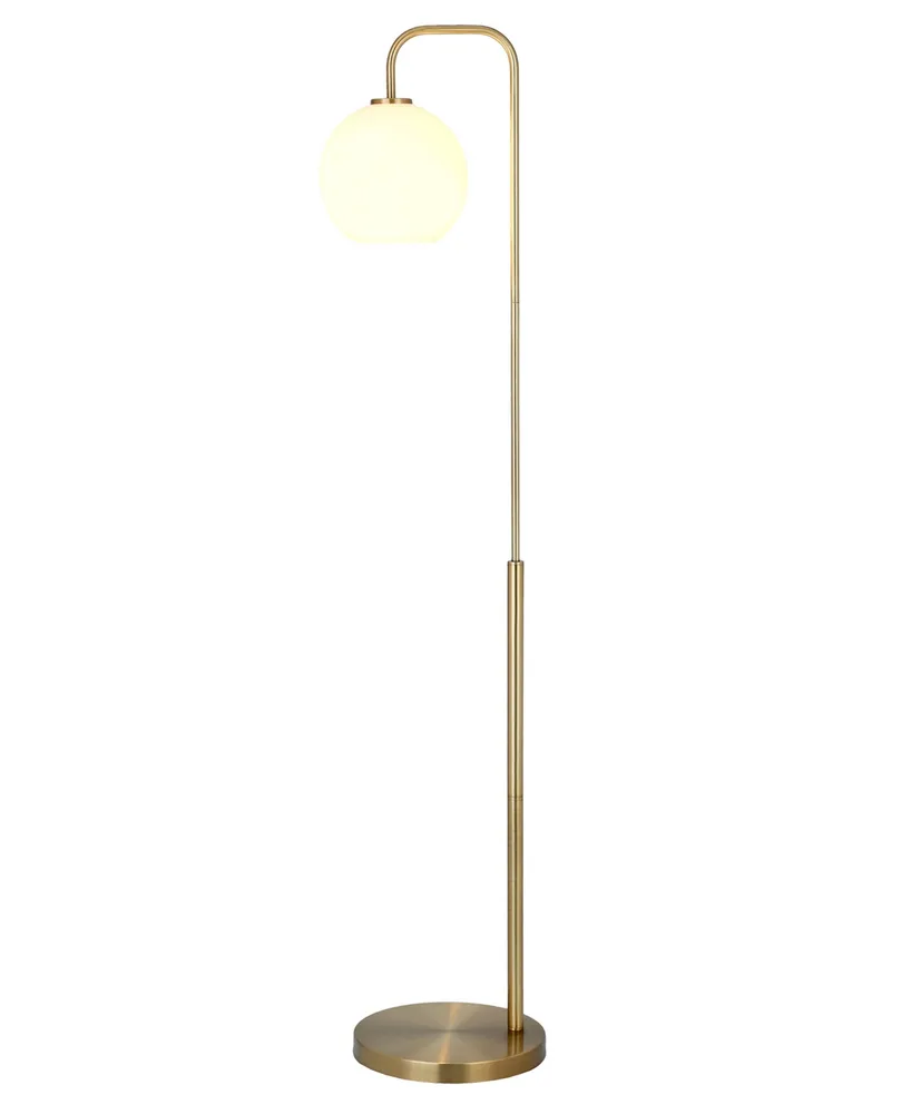 Harrison Arc Floor Lamp with Glass Shade