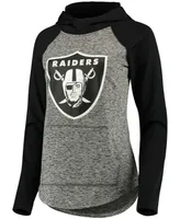 Women's Heathered Gray-Black Las Vegas Raiders Championship Ring Pullover Hoodie - Heather Gray