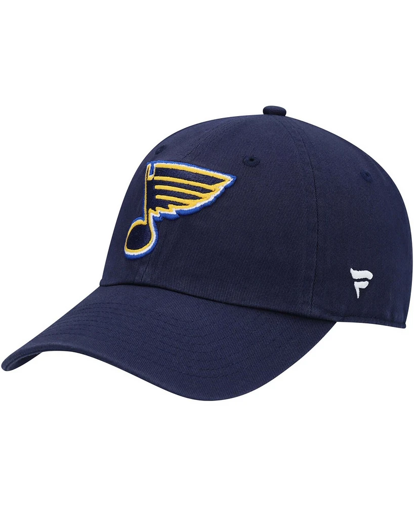 Men's Navy St. Louis Blues Core Primary Logo Adjustable Hat