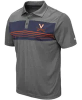 Men's Heathered Charcoal Virginia Cavaliers Wordmark Smithers Polo