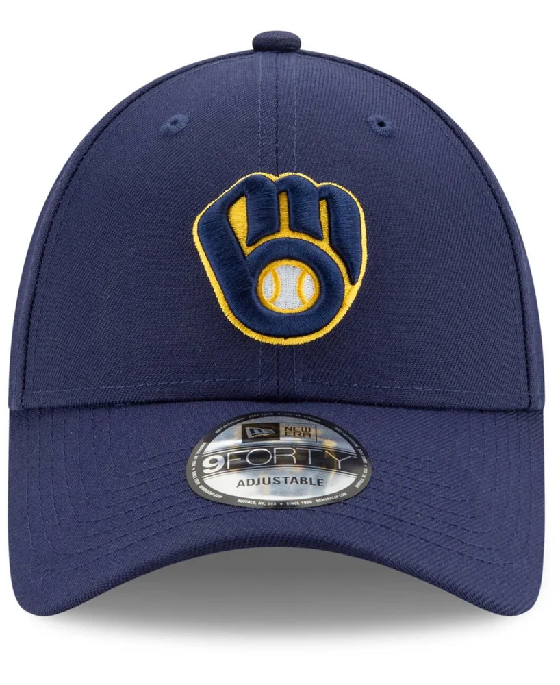 Men's Navy Milwaukee Brewers Game The League 9FORTY Adjustable Hat