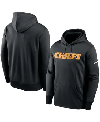 Men's Big and Tall Black Kansas City Chiefs Fan Gear Wordmark Performance Pullover Hoodie