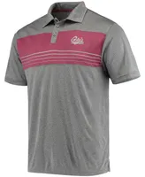 Men's Heathered Charcoal Montana Grizzlies Smithers Polo