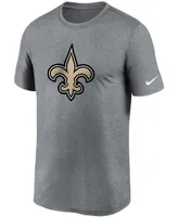 Men's Big and Tall Heathered Charcoal New Orleans Saints Logo Essential Legend Performance T-shirt