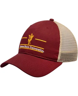 Men's Maroon Arizona State Sun Devils Split Bar Trucker Adjustable Hat