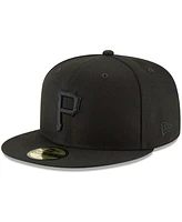 Men's Black Pittsburgh Pirates Primary Logo Basic 59FIFTY Fitted Hat