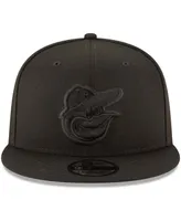 Men's Black Baltimore Orioles Black on Black 9FIFTY Team Snapback Adjustable Hat