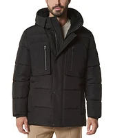 Marc New York Men's Yarmouth Micro Sheen Parka Jacket with Fleece-Lined Hood