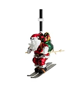 Skiing Santa Ornament