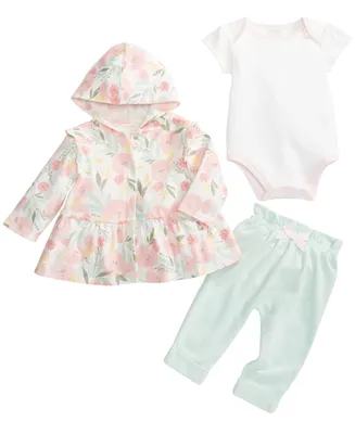 First Impressions Baby Girls Jacket, Bodysuit and Pants Take Me Home 3 Piece Set, Created for Macy's
