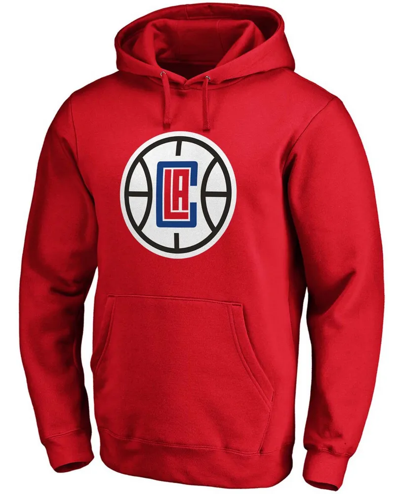 Men's Red La Clippers Primary Team Logo Pullover Hoodie
