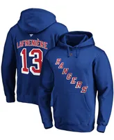 Men's Alexis Lafreniere Royal New York Rangers Authentic Stack Name and Number Pullover Hoodie