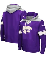 Men's Colosseum Purple Kansas State Wildcats 2.0 Lace-Up Logo Pullover Hoodie