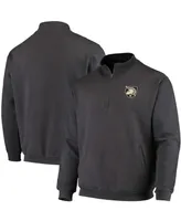 Men's Charcoal Army Black Knights Tortugas Logo Quarter-Zip Jacket