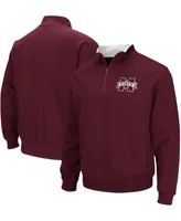 Men's Maroon Mississippi State Bulldogs Tortugas Logo Quarter-Zip Jacket