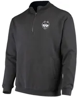 Men's Charcoal UConn Huskies Tortugas Logo Quarter-Zip Jacket