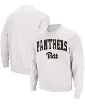 Men's White Pitt Panthers Arch Logo Sweatshirt