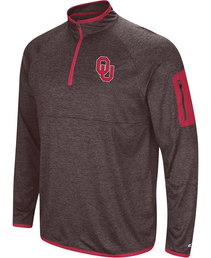 Men's Black Oklahoma Sooners Amnesia Quarter-Zip Pullover Jacket