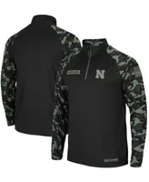 Men's Black Nebraska Huskers Oht Military-Inspired Appreciation Take Flight Raglan Quarter-Zip Jacket