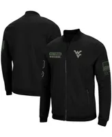 Men's Black West Virginia Mountaineers Oht Military-Inspired Appreciation High-Speed Bomber Full-Zip Jacket