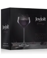 JoyJolt Bloom Coupe Martini Glasses, Set of 4
