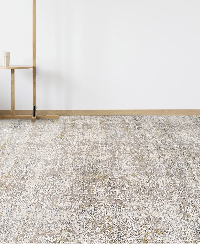 Amer Rugs Venice Via 2' x 3' Area Rug - Gray, Gold