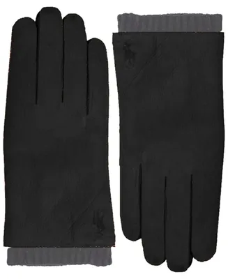Polo Ralph Lauren Men's Leather Gloves with Knit Cuffs